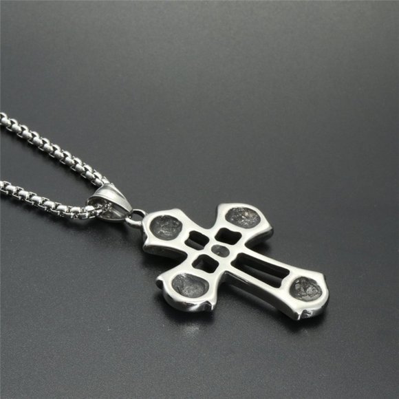 ❤️Jesus Cross Trend Skull pendant Necklace for women/men, N90201P219 - Picture 4 of 8